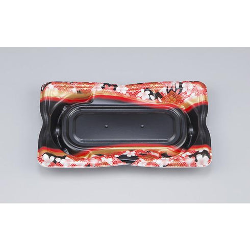 【蓋付き】SF華皿13(花かざり赤) 【本体50枚・蓋50枚セット】